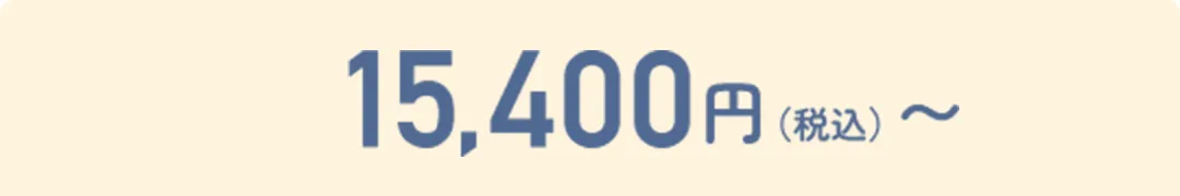 15,400円〜（税込）